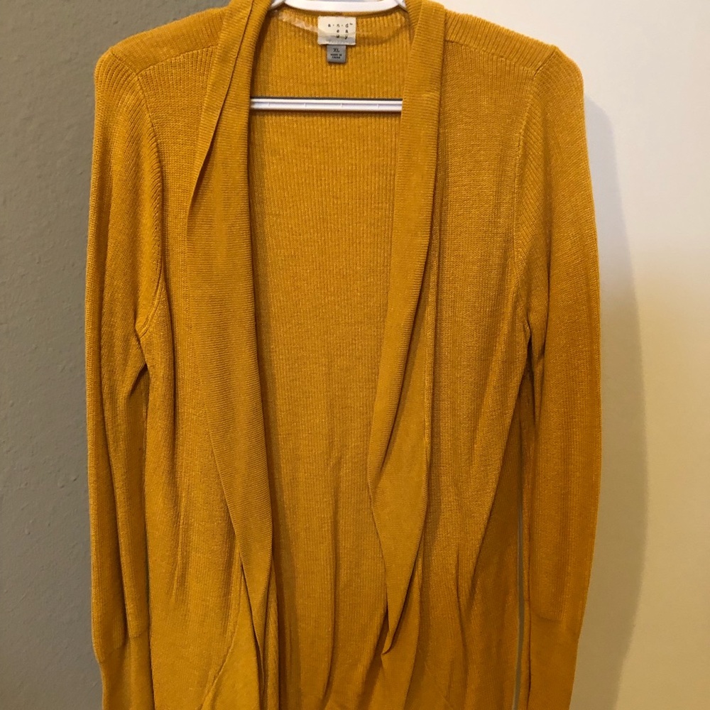 Mustard color cardigan